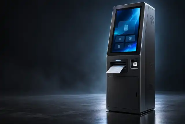 Illustrative product concept render of the Arkout printing kiosk